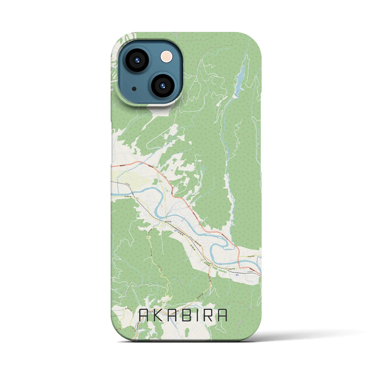 【赤平(北海道)】地図柄iPhoneケース(バックカバータイプ)