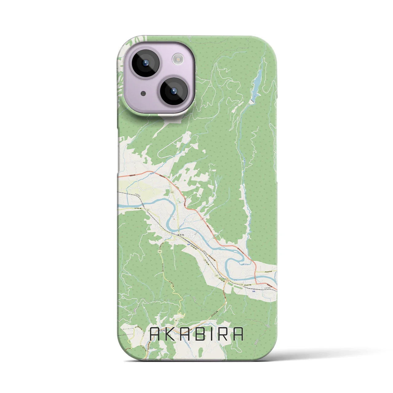 【赤平(北海道)】地図柄iPhoneケース(バックカバータイプ)