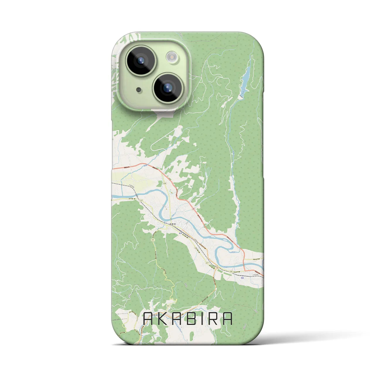 【赤平(北海道)】地図柄iPhoneケース(バックカバータイプ)