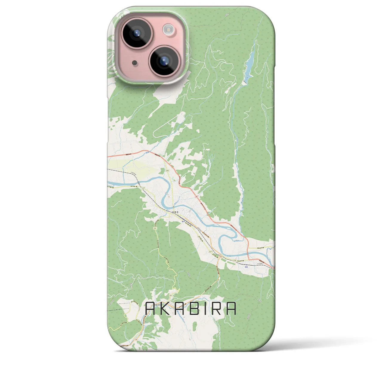 【赤平(北海道)】地図柄iPhoneケース(バックカバータイプ)
