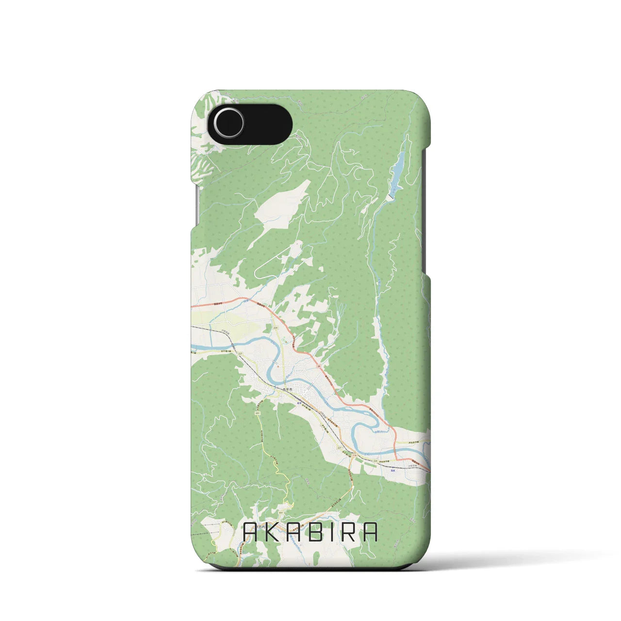 【赤平(北海道)】地図柄iPhoneケース(バックカバータイプ)