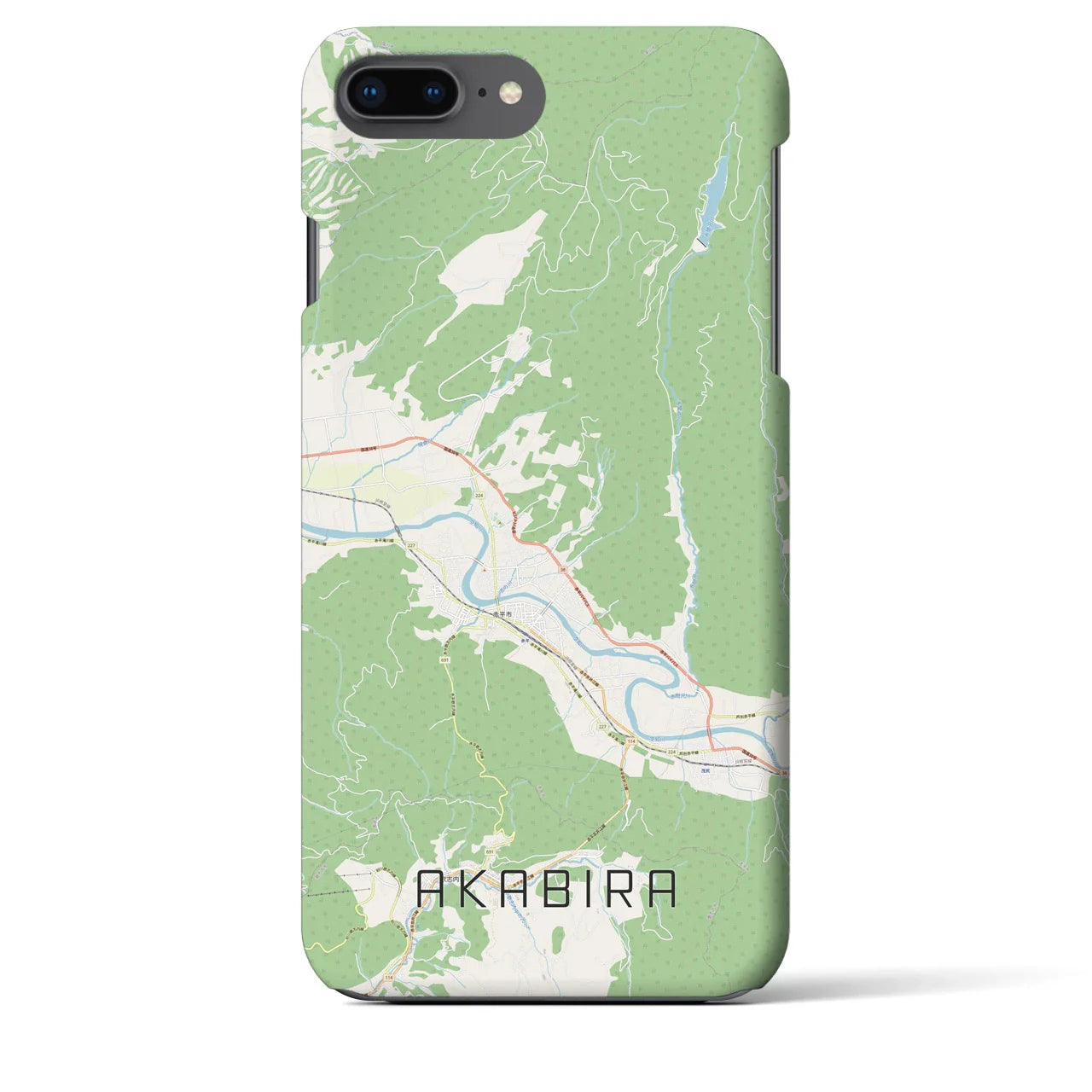 【赤平(北海道)】地図柄iPhoneケース(バックカバータイプ)