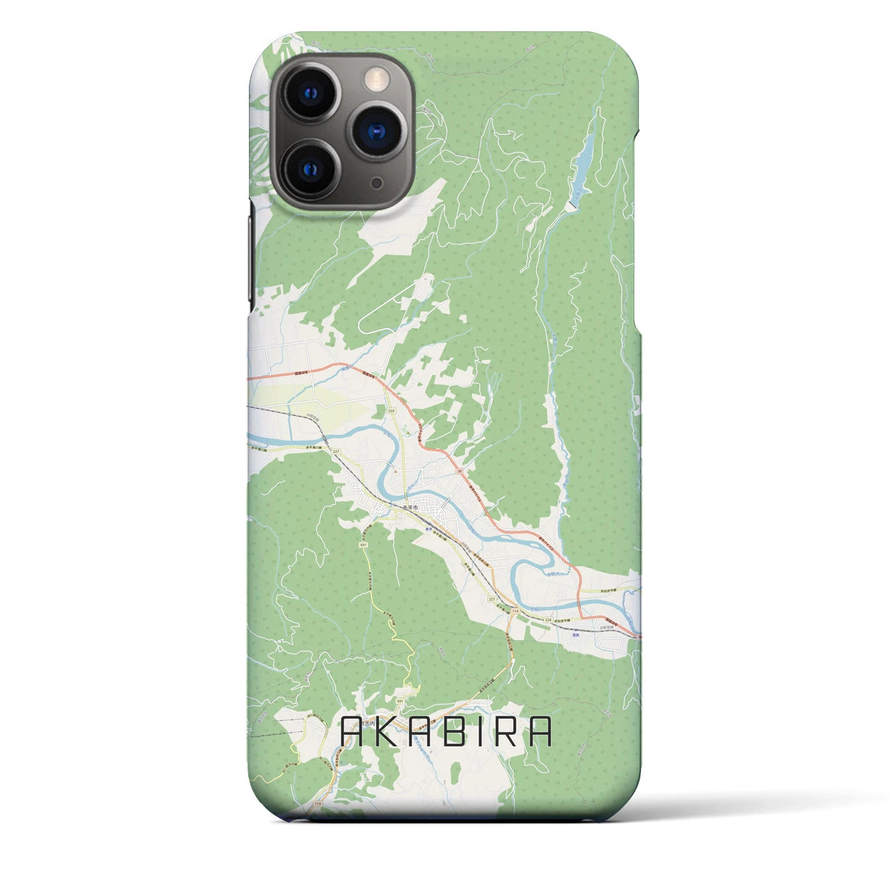 【赤平(北海道)】地図柄iPhoneケース(バックカバータイプ)