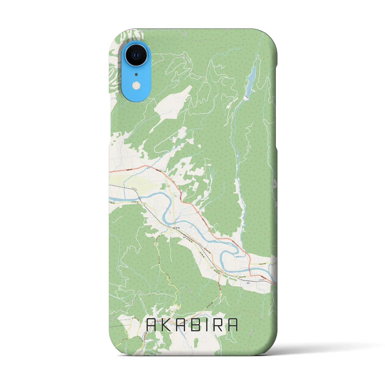【赤平(北海道)】地図柄iPhoneケース(バックカバータイプ)