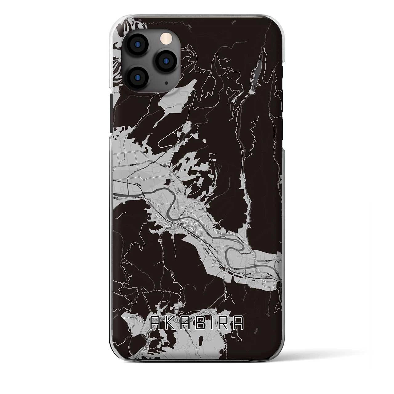 【赤平(北海道)】地図柄iPhoneケース(クリアタイプ)