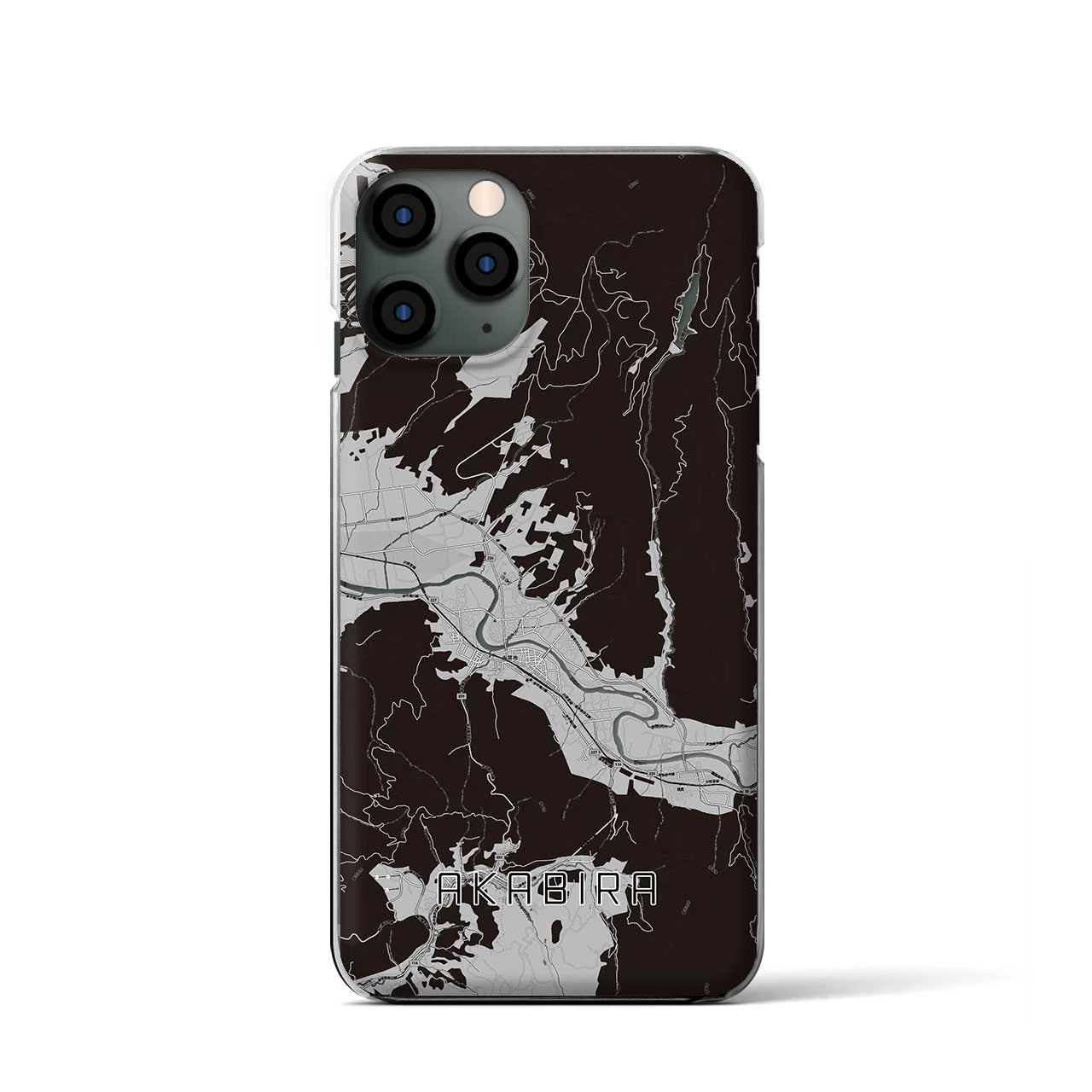 【赤平(北海道)】地図柄iPhoneケース(クリアタイプ)