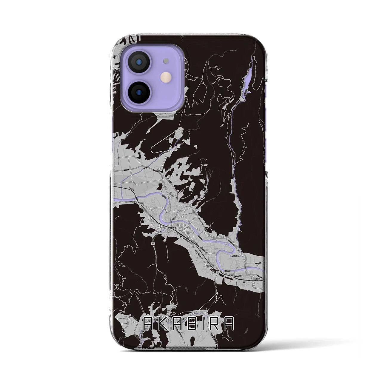 【赤平(北海道)】地図柄iPhoneケース(クリアタイプ)