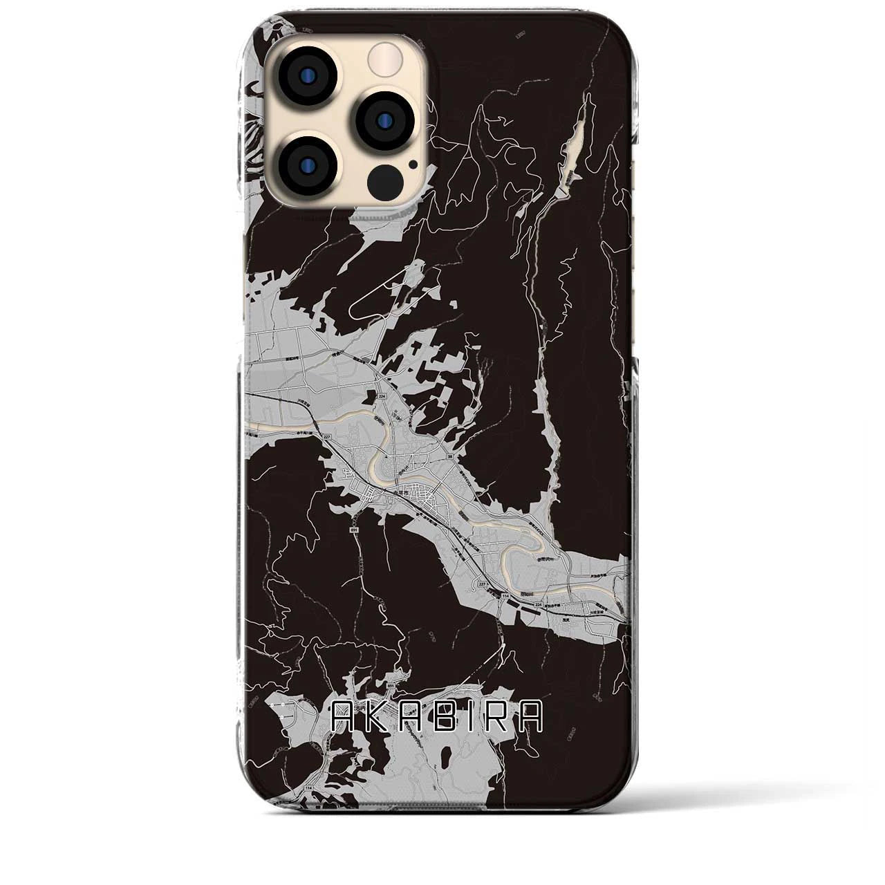 【赤平(北海道)】地図柄iPhoneケース(クリアタイプ)