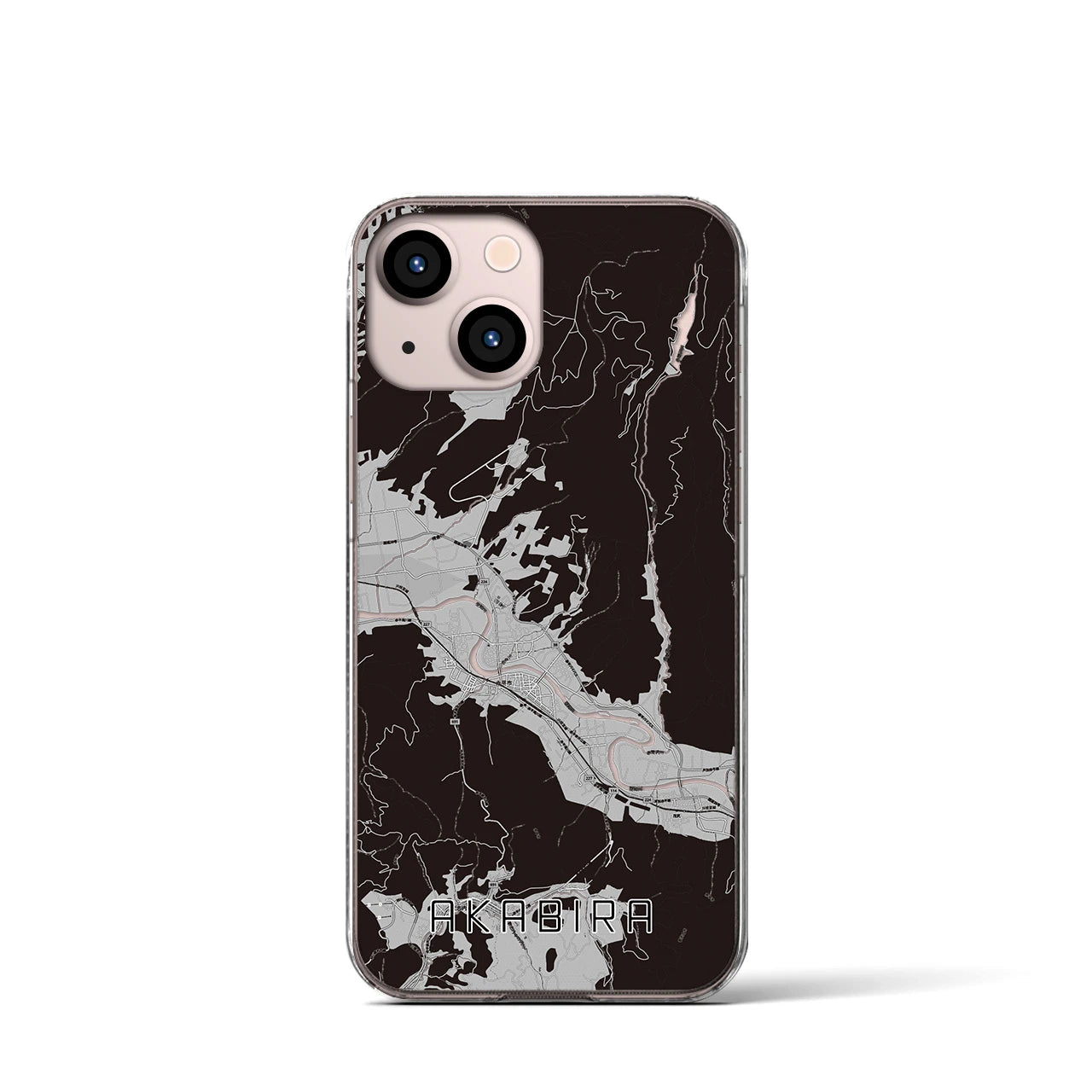 【赤平(北海道)】地図柄iPhoneケース(クリアタイプ)