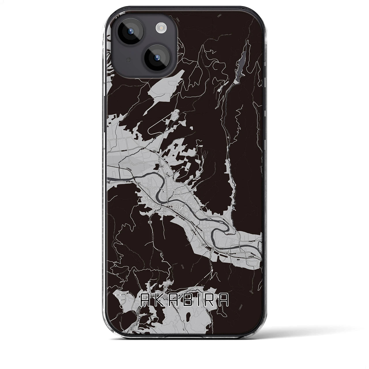 【赤平(北海道)】地図柄iPhoneケース(クリアタイプ)