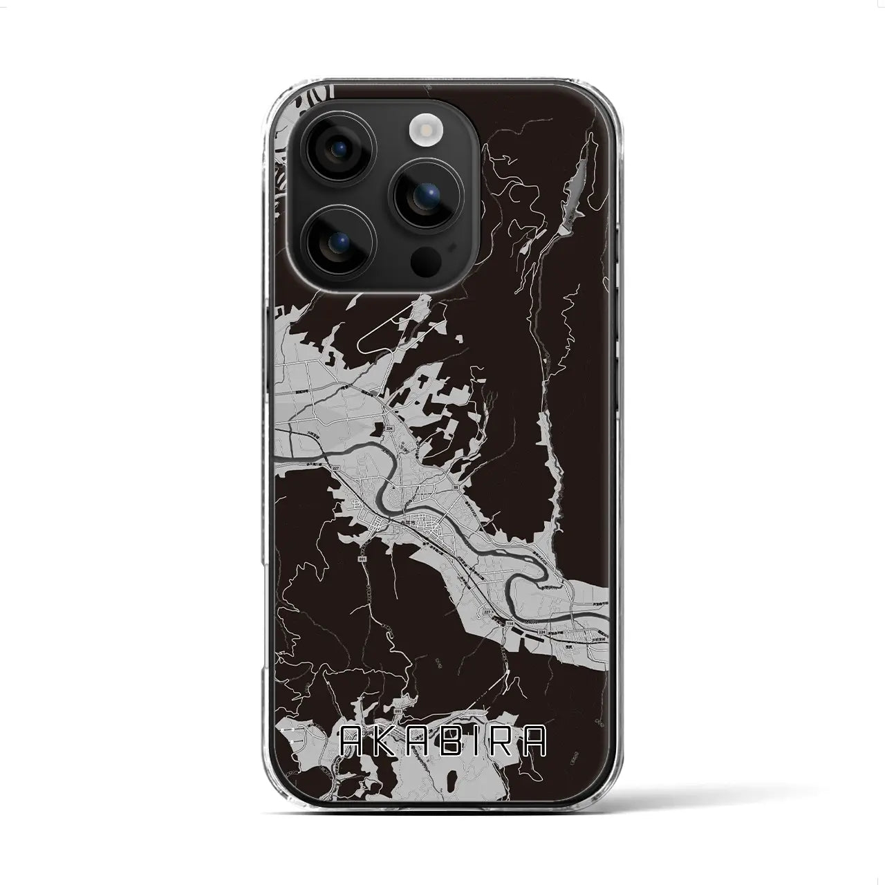 【赤平(北海道)】地図柄iPhoneケース(クリアタイプ)