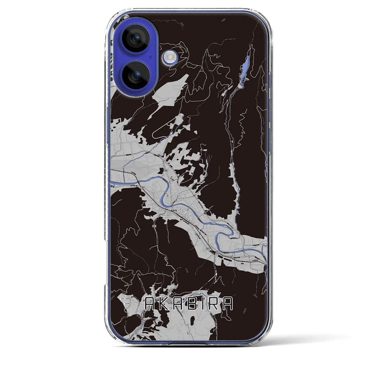 【赤平(北海道)】地図柄iPhoneケース(クリアタイプ)