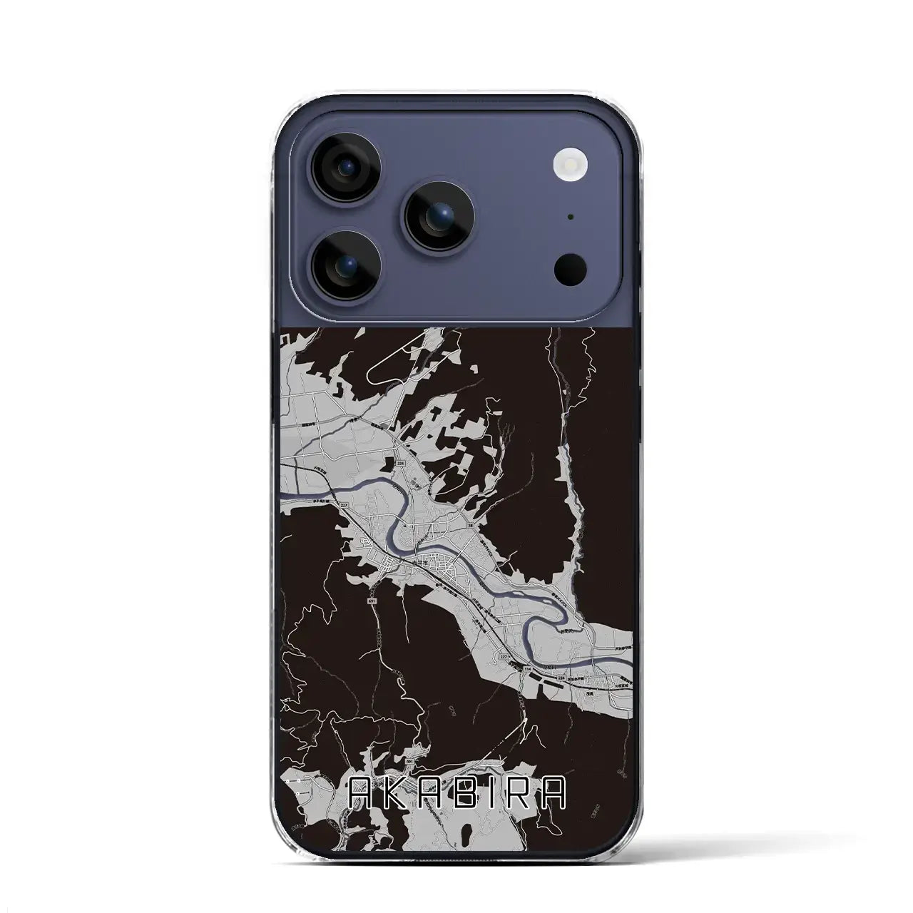 【赤平(北海道)】地図柄iPhoneケース(クリアタイプ)