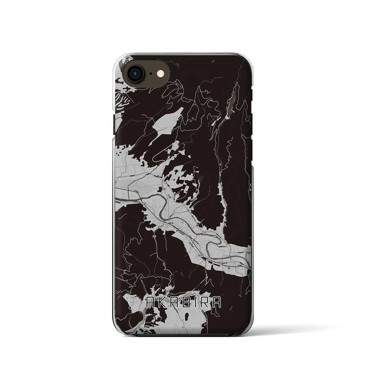 【赤平(北海道)】地図柄iPhoneケース(クリアタイプ)