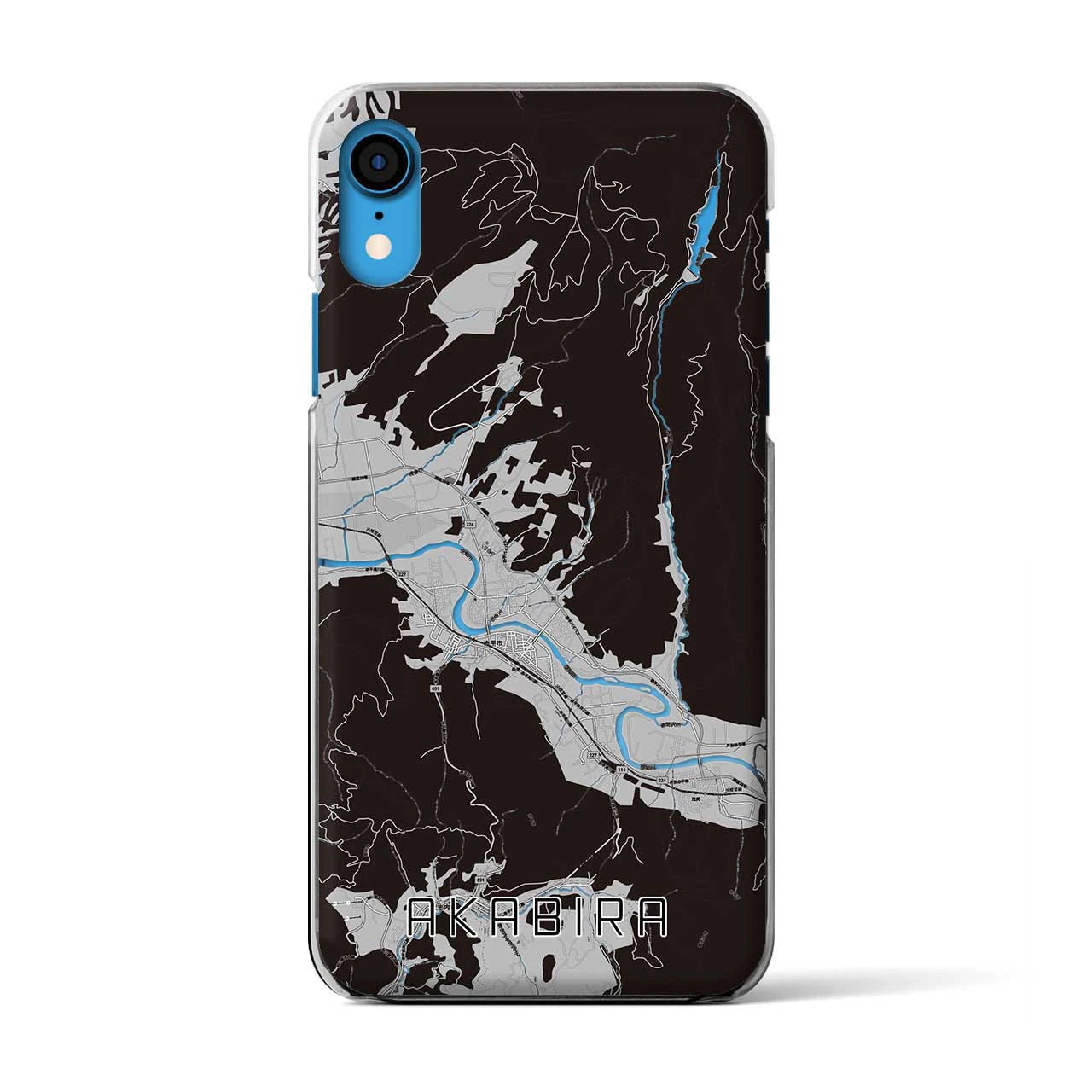 【赤平(北海道)】地図柄iPhoneケース(クリアタイプ)