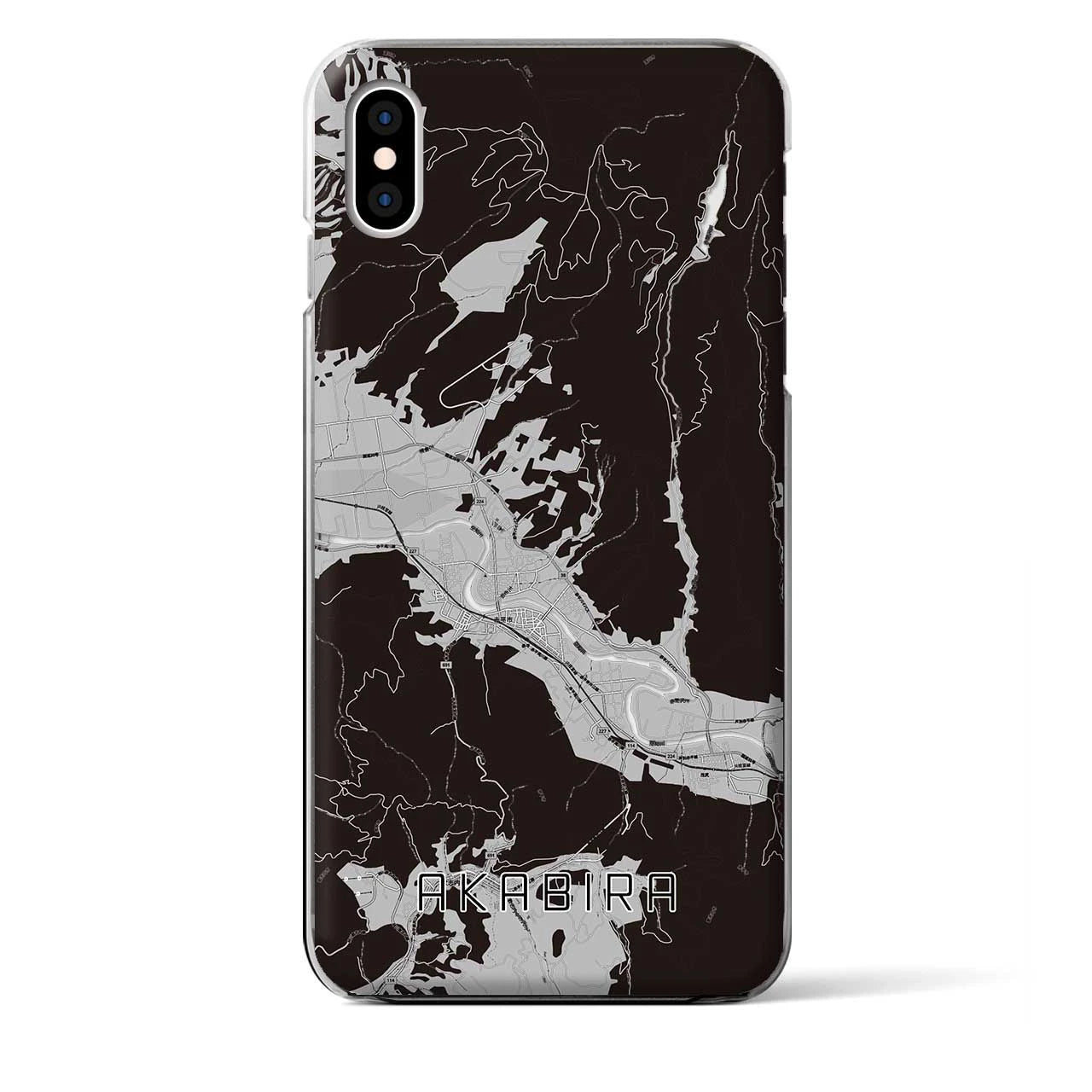 【赤平(北海道)】地図柄iPhoneケース(クリアタイプ)