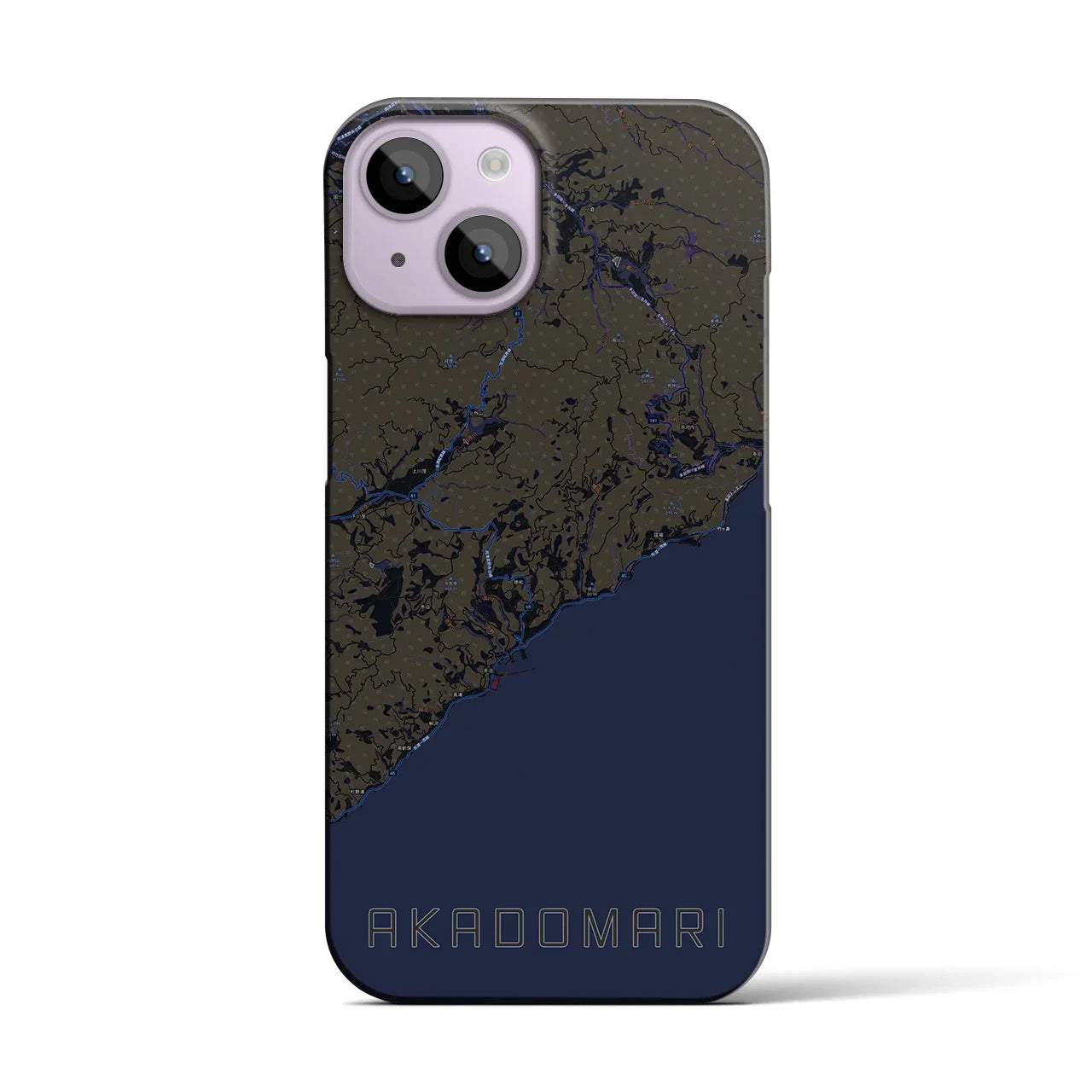 【赤泊(新潟県)】地図柄iPhoneケース(バックカバータイプ)