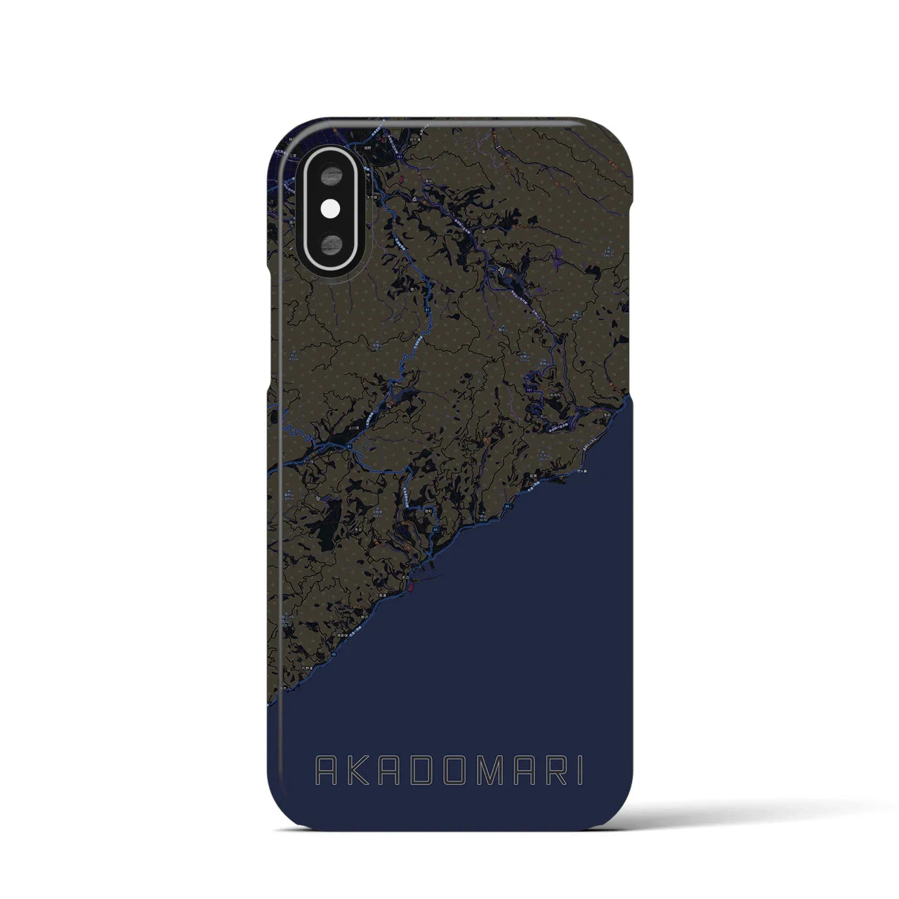 【赤泊(新潟県)】地図柄iPhoneケース(バックカバータイプ)