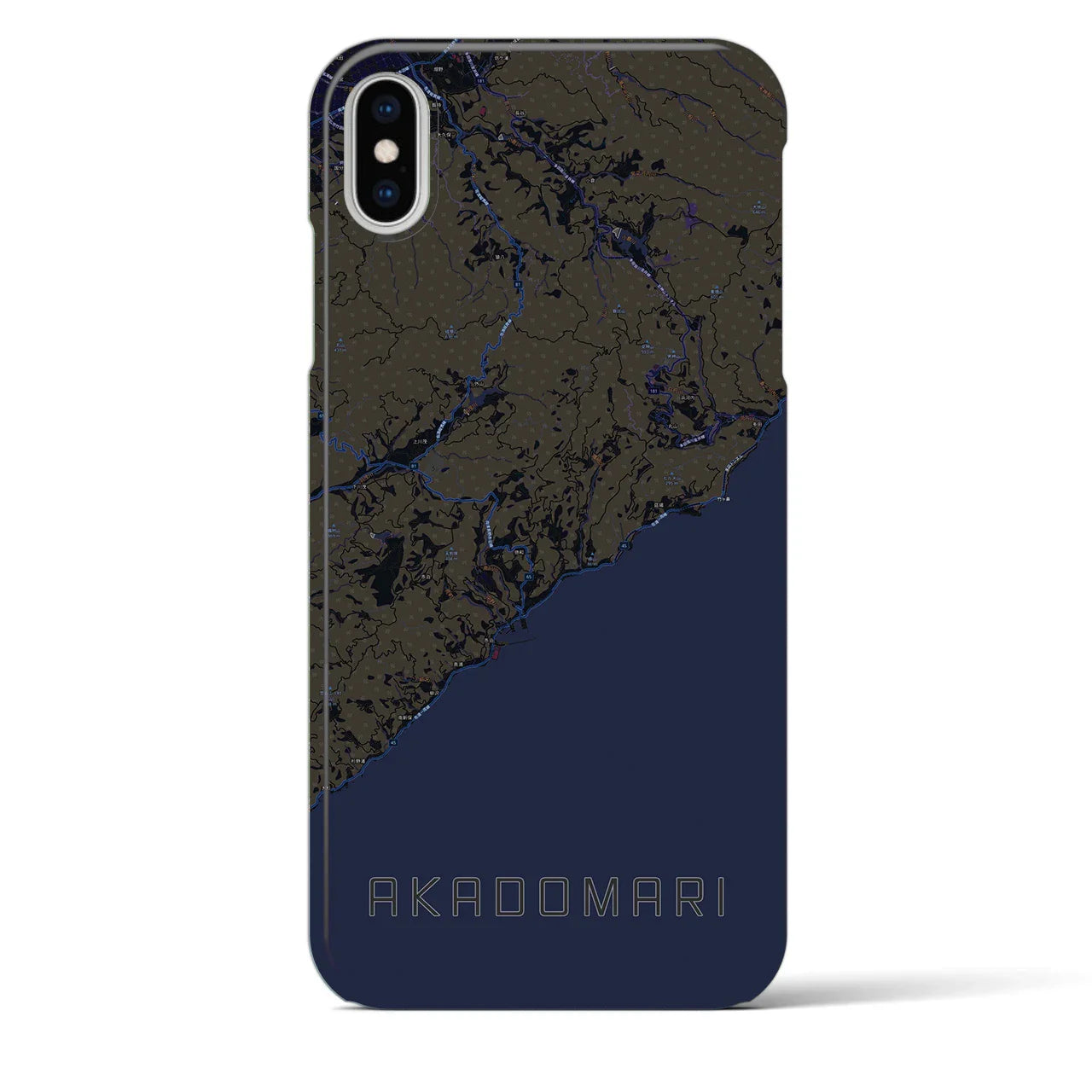 【赤泊(新潟県)】地図柄iPhoneケース(バックカバータイプ)
