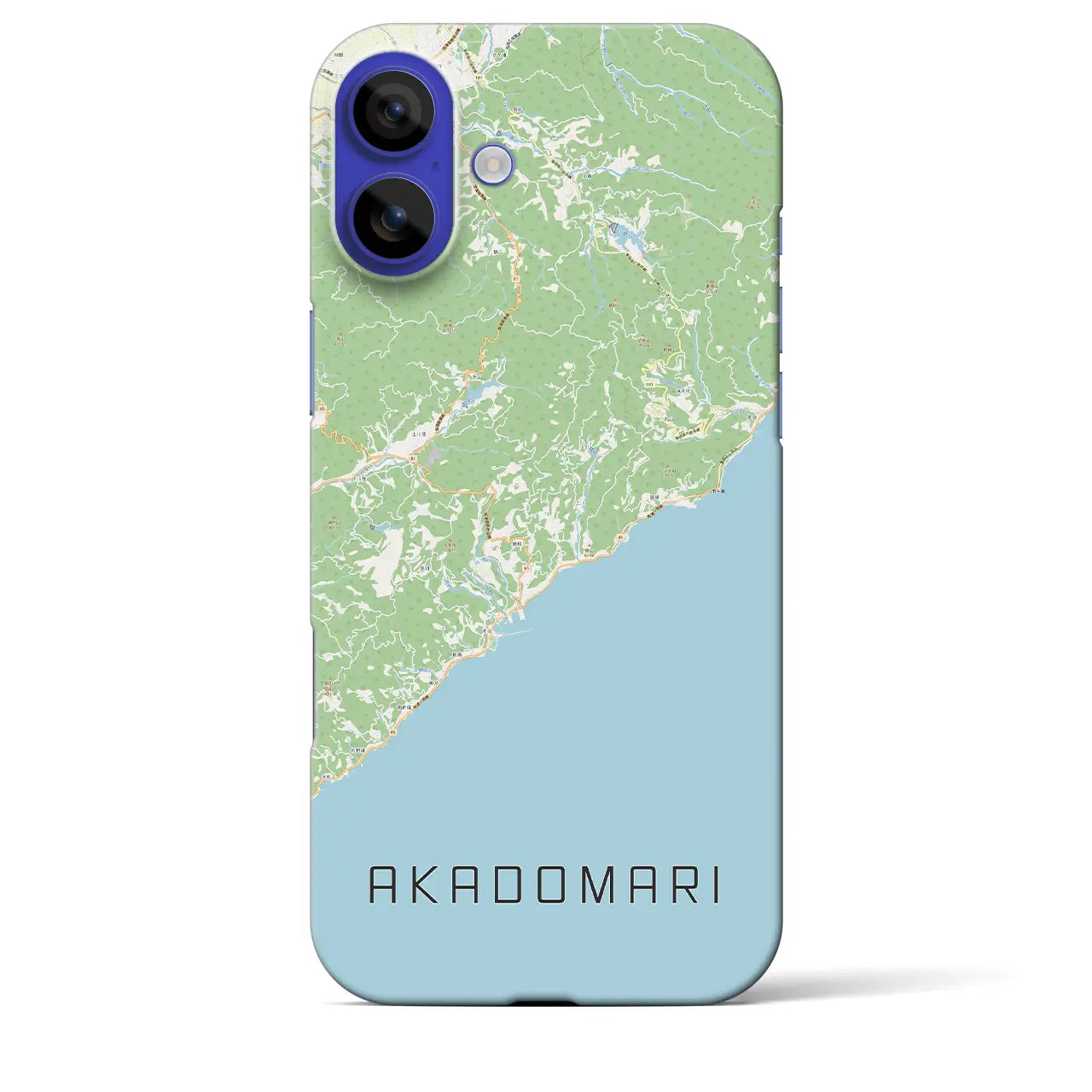 【赤泊(新潟県)】地図柄iPhoneケース(バックカバータイプ)ブラック・iPhone 16 Pro Max 用