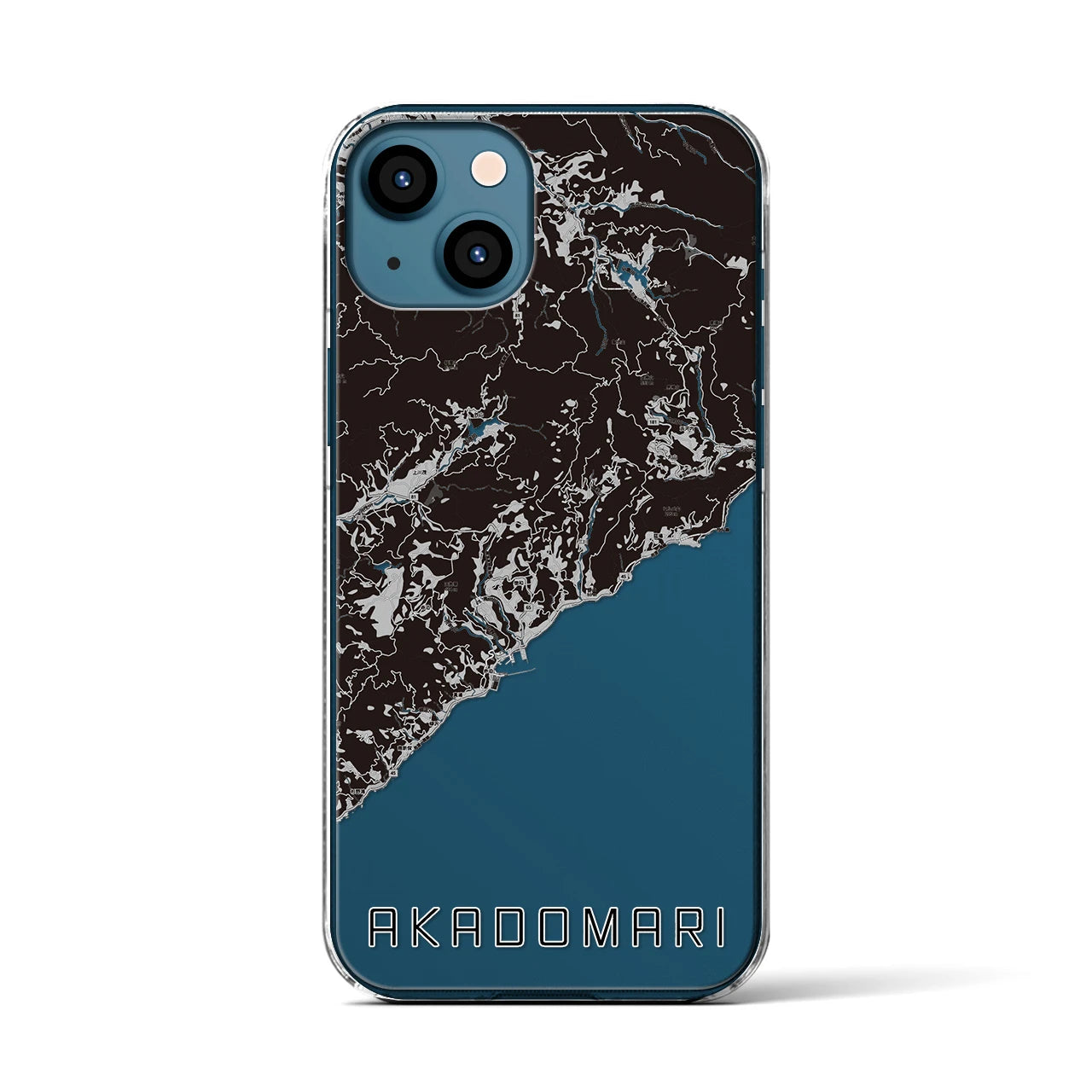 【赤泊(新潟県)】地図柄iPhoneケース(クリアタイプ)