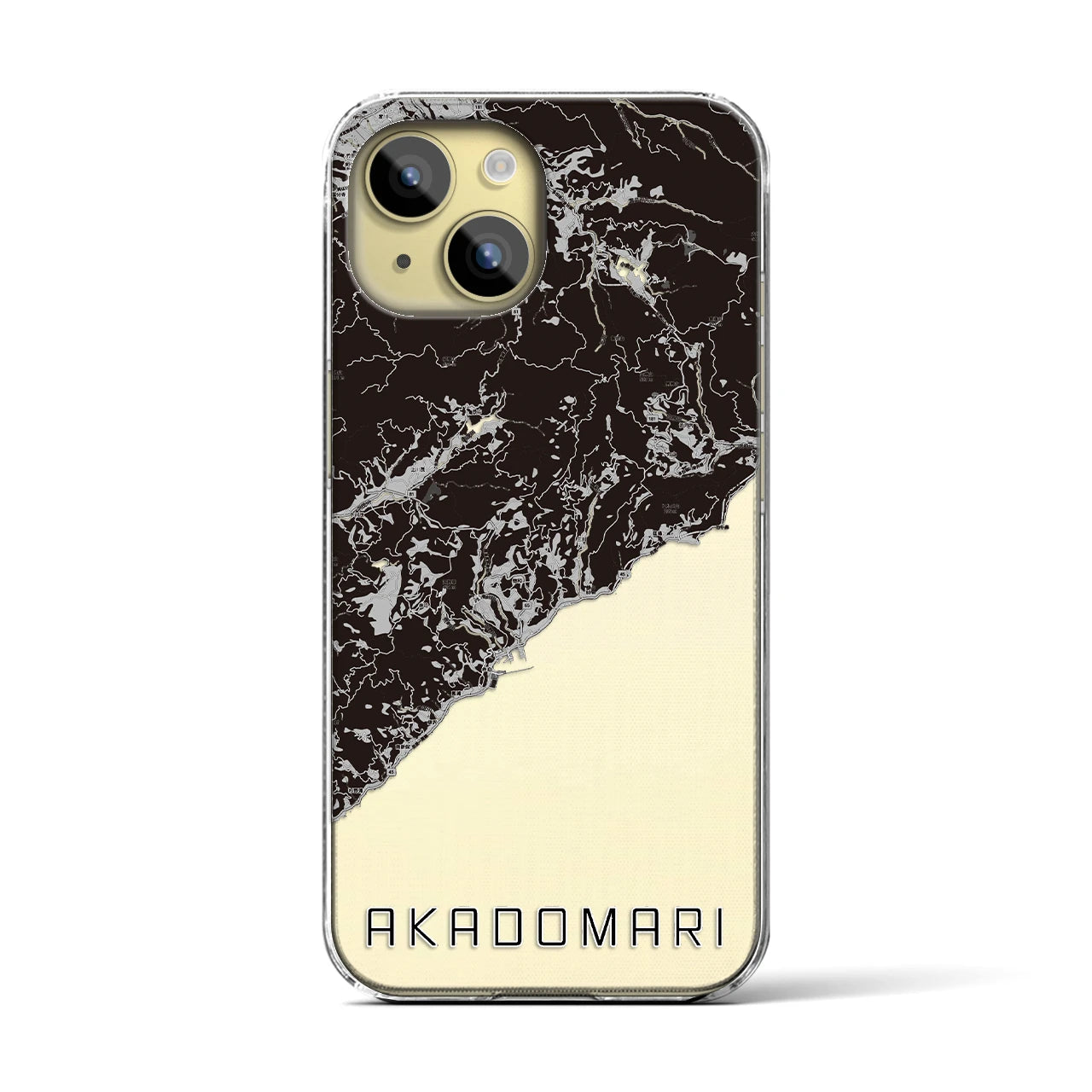 【赤泊(新潟県)】地図柄iPhoneケース(クリアタイプ)