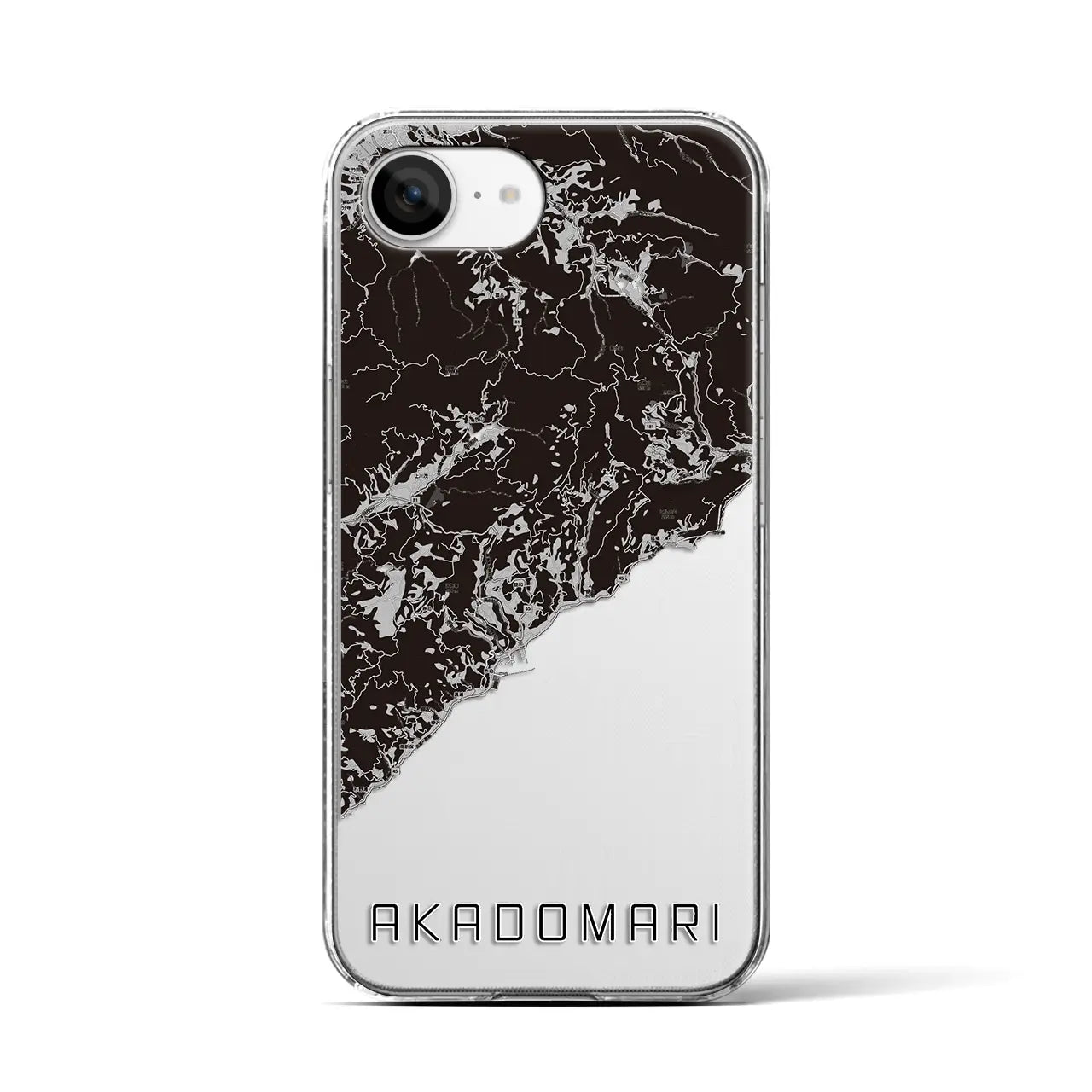 【赤泊(新潟県)】地図柄iPhoneケース(クリアタイプ)