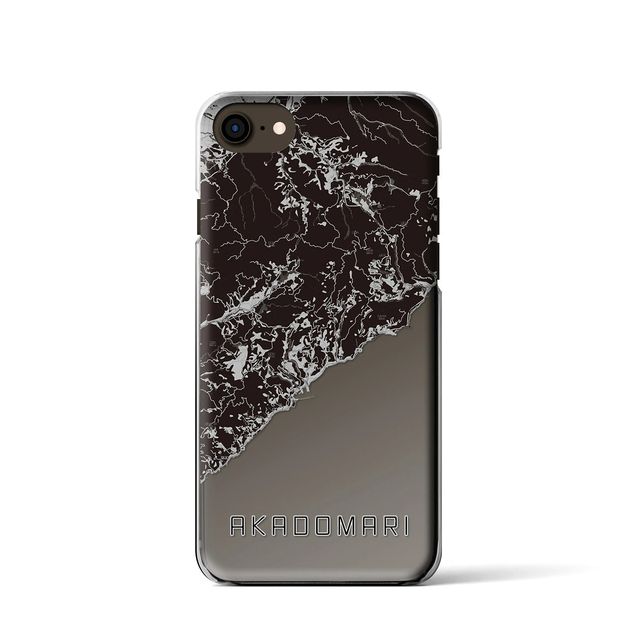 【赤泊(新潟県)】地図柄iPhoneケース(クリアタイプ)