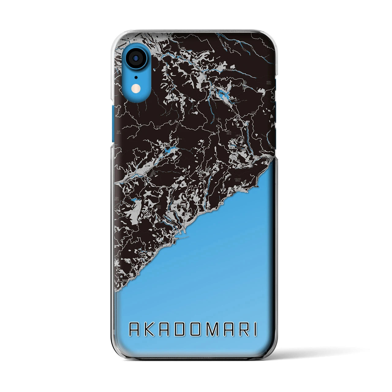 【赤泊(新潟県)】地図柄iPhoneケース(クリアタイプ)
