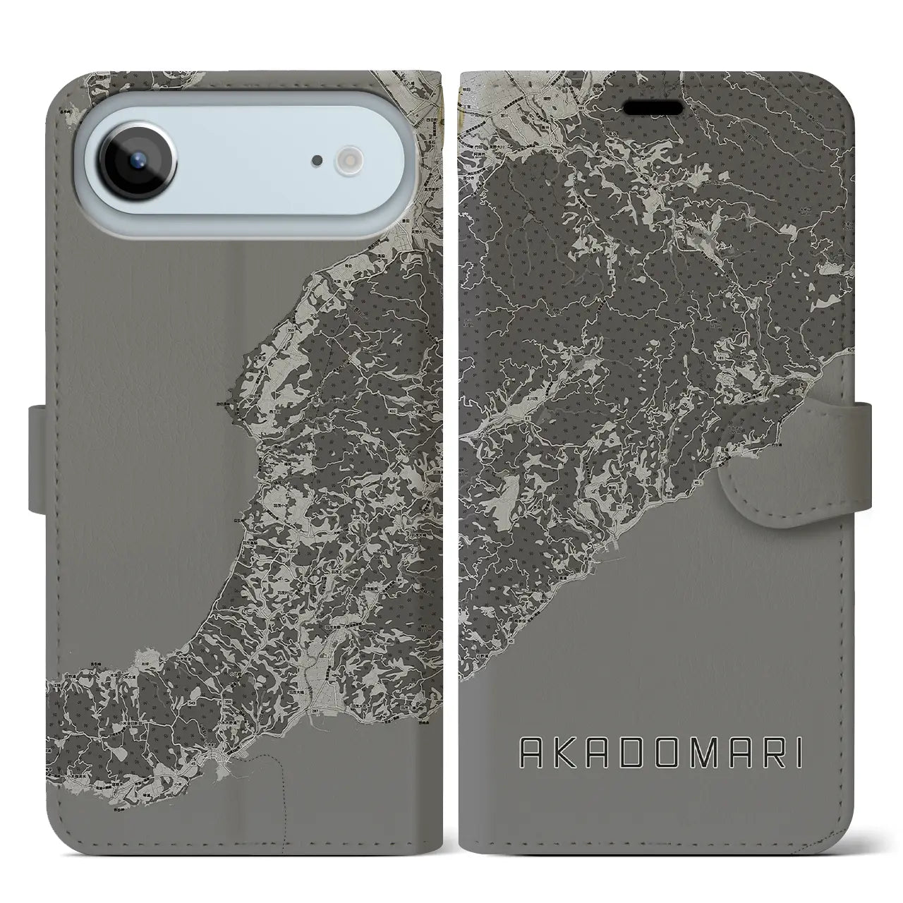 【赤泊(新潟県)】地図柄iPhoneケース(手帳タイプ)