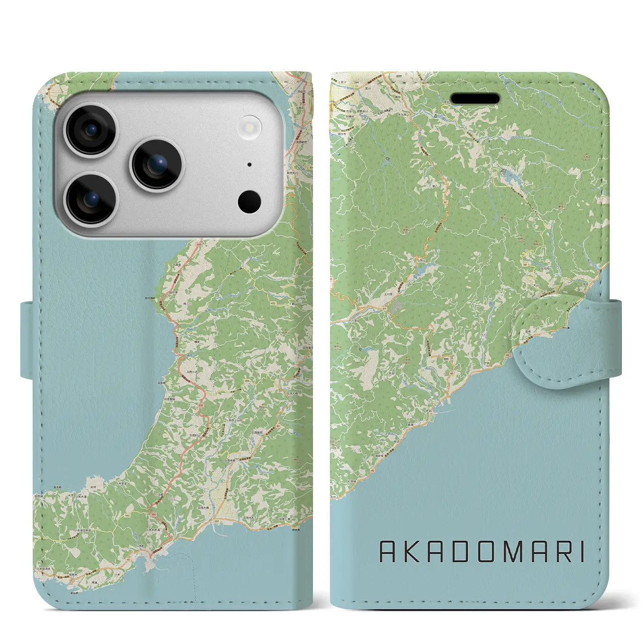 【赤泊(新潟県)】地図柄iPhoneケース(手帳タイプ)