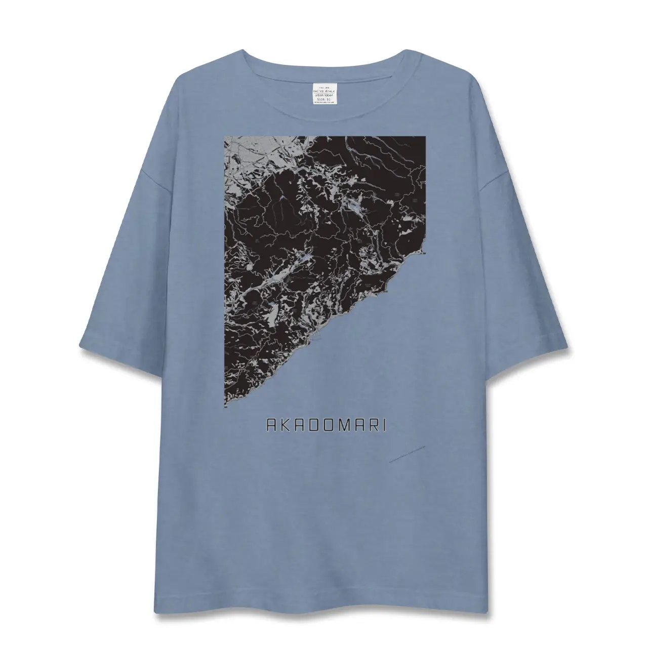 【赤泊(新潟県)】地図柄ビッグシルエットTシャツ