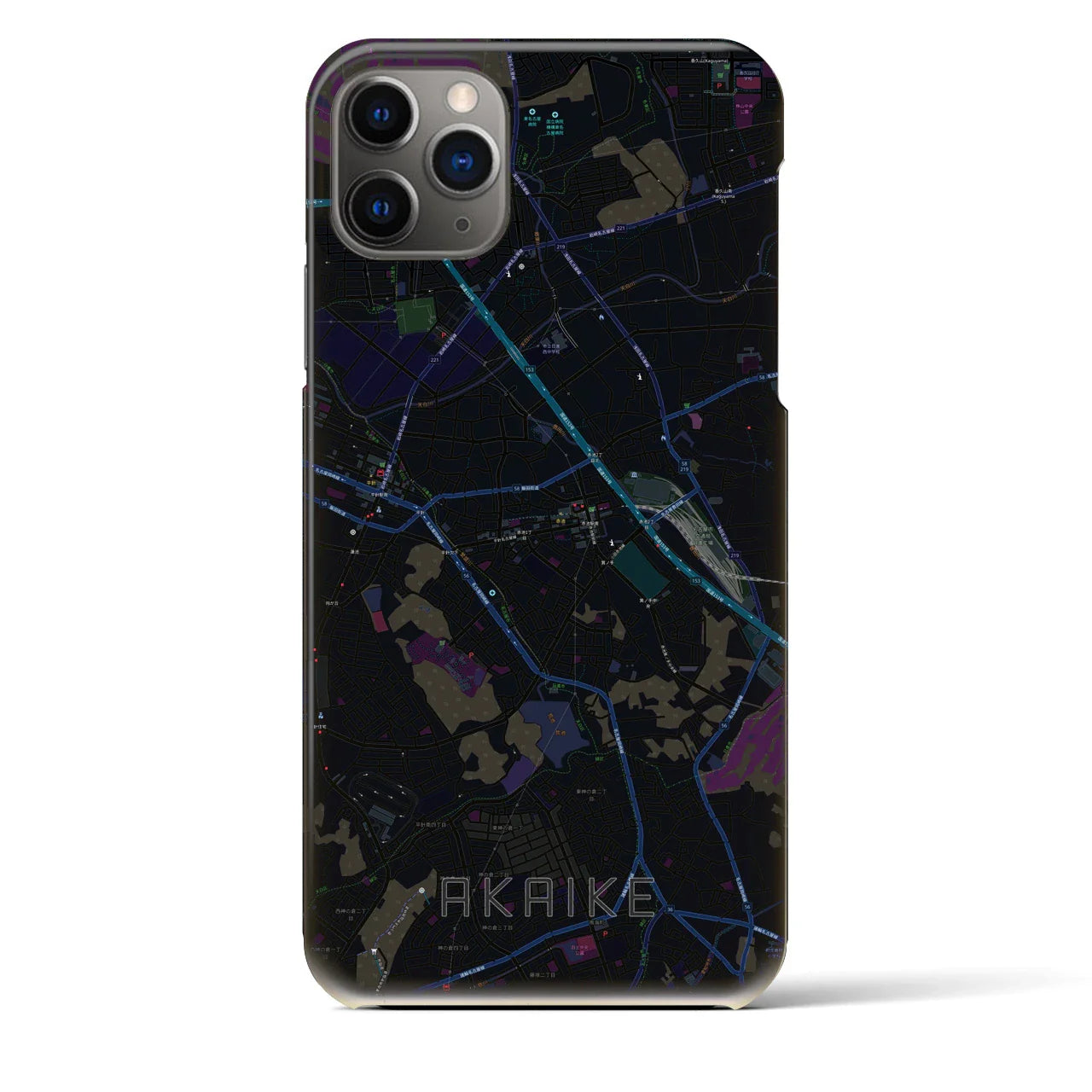【赤池(愛知県)】地図柄iPhoneケース(バックカバータイプ)