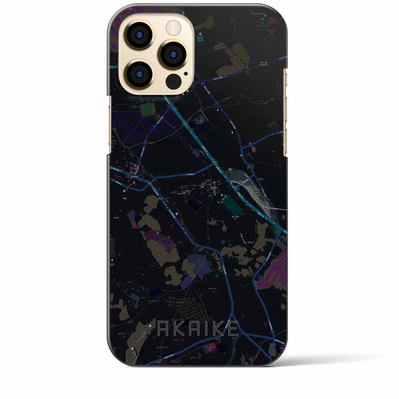 【赤池(愛知県)】地図柄iPhoneケース(バックカバータイプ)