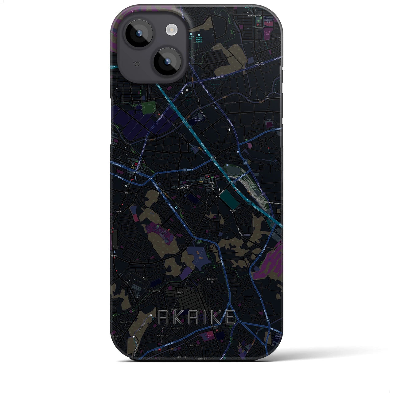 【赤池(愛知県)】地図柄iPhoneケース(バックカバータイプ)