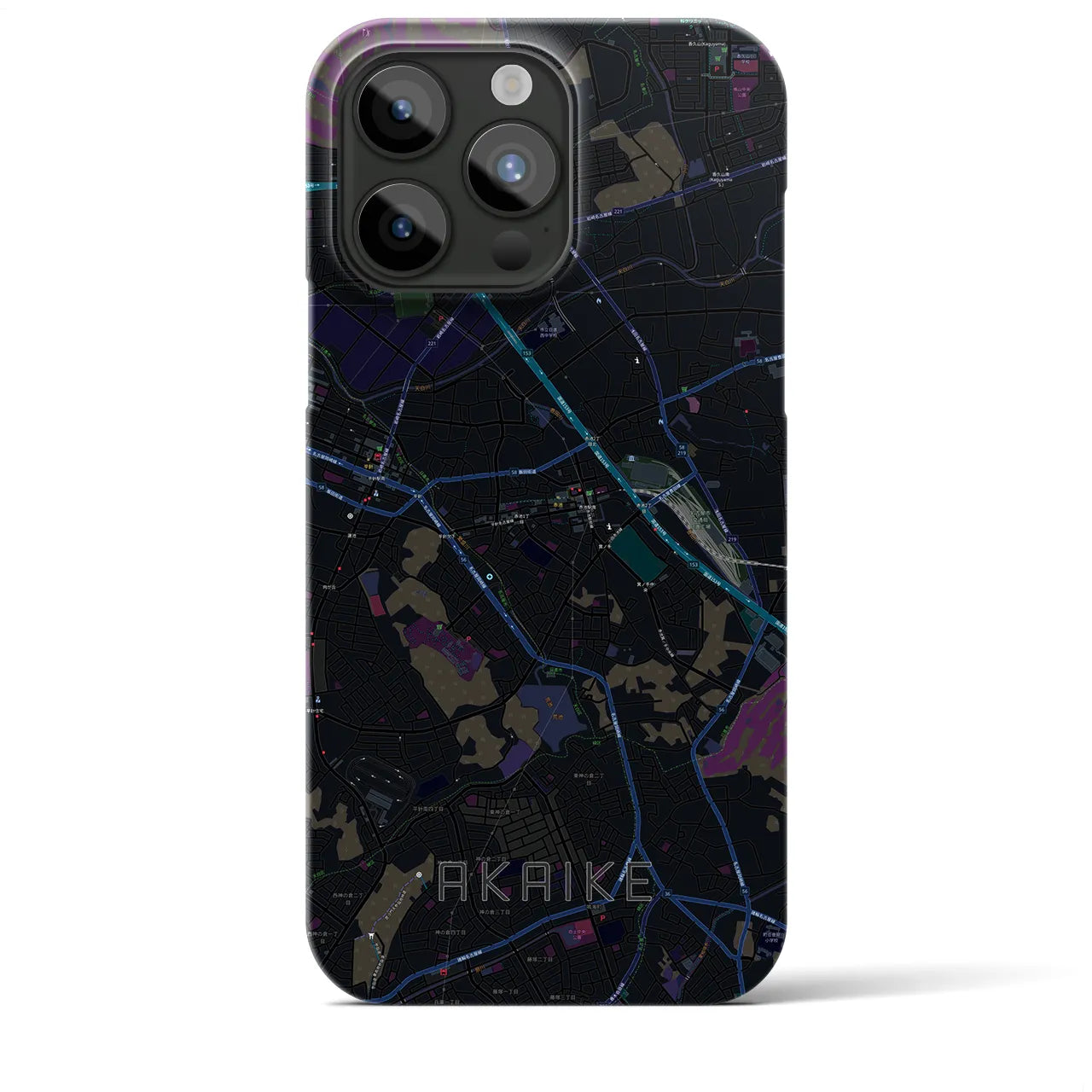 【赤池(愛知県)】地図柄iPhoneケース(バックカバータイプ)
