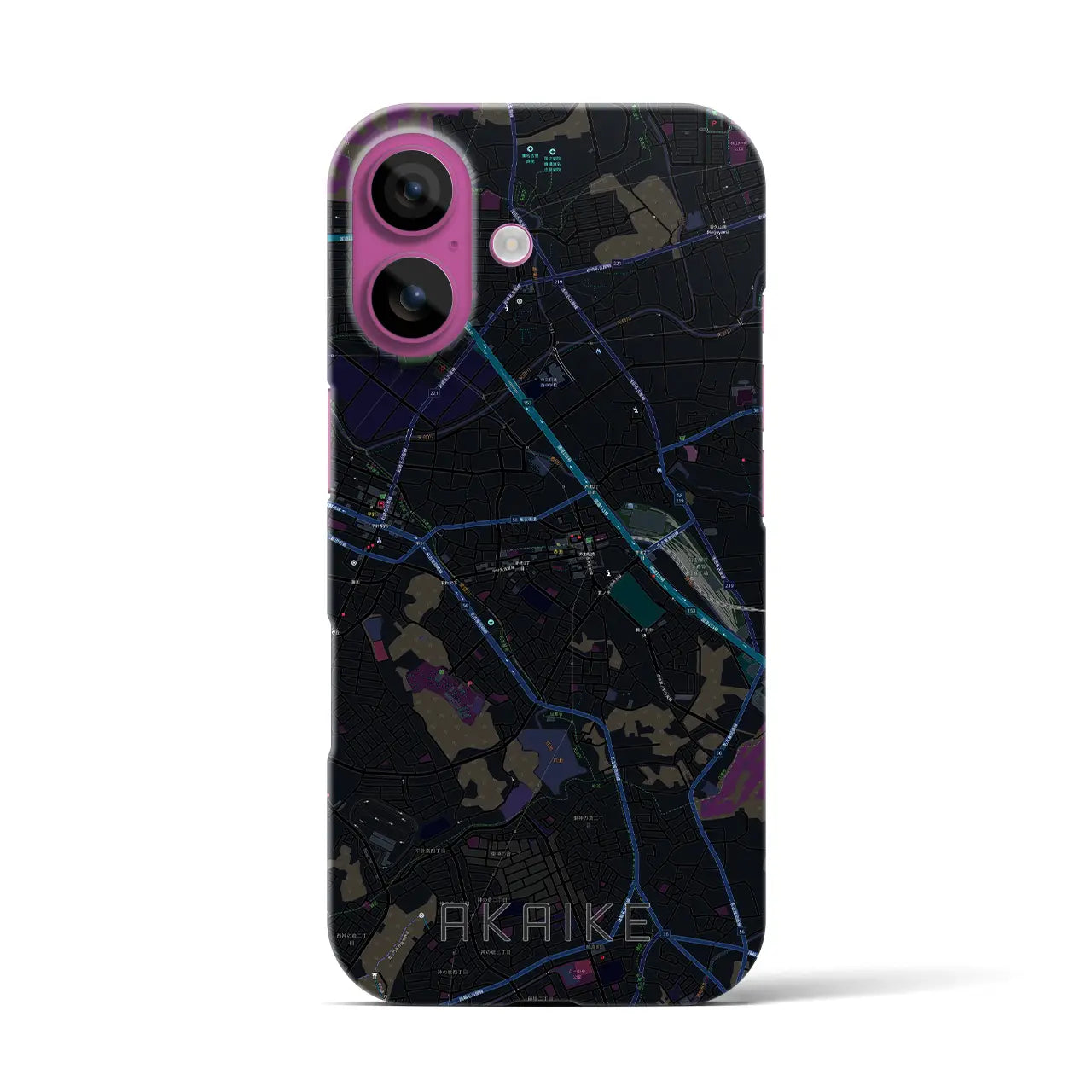 【赤池(愛知県)】地図柄iPhoneケース(バックカバータイプ)