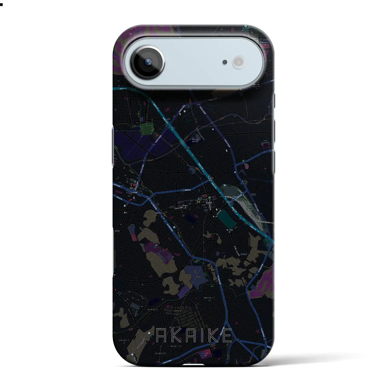 【赤池(愛知県)】地図柄iPhoneケース(バックカバータイプ)