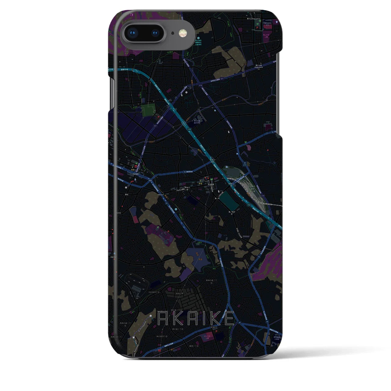 【赤池(愛知県)】地図柄iPhoneケース(バックカバータイプ)