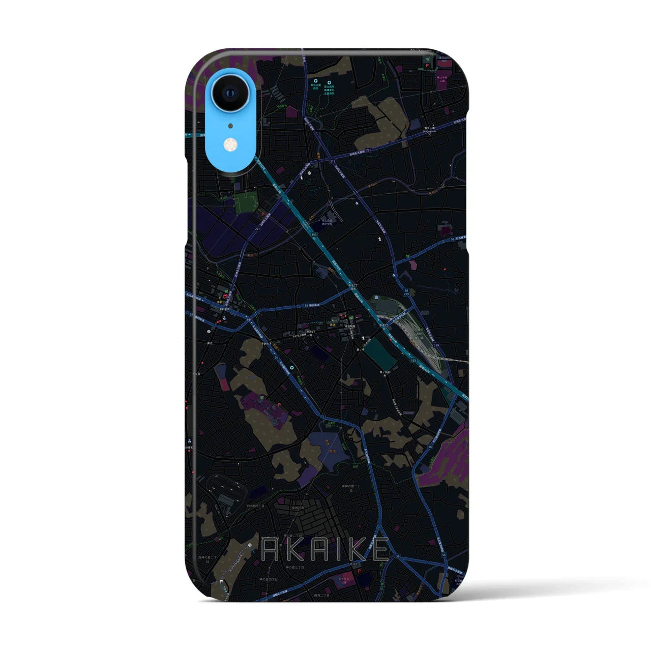 【赤池(愛知県)】地図柄iPhoneケース(バックカバータイプ)
