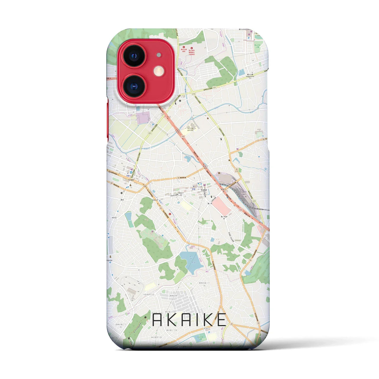 【赤池(愛知県)】地図柄iPhoneケース(バックカバータイプ)