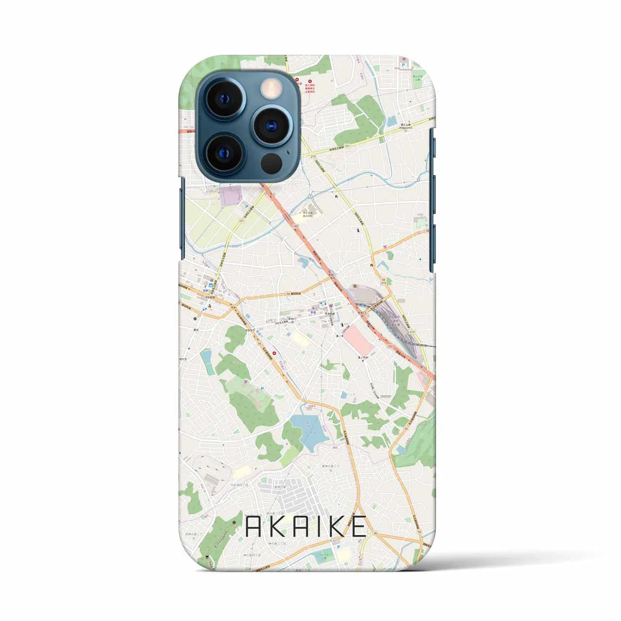 【赤池(愛知県)】地図柄iPhoneケース(バックカバータイプ)