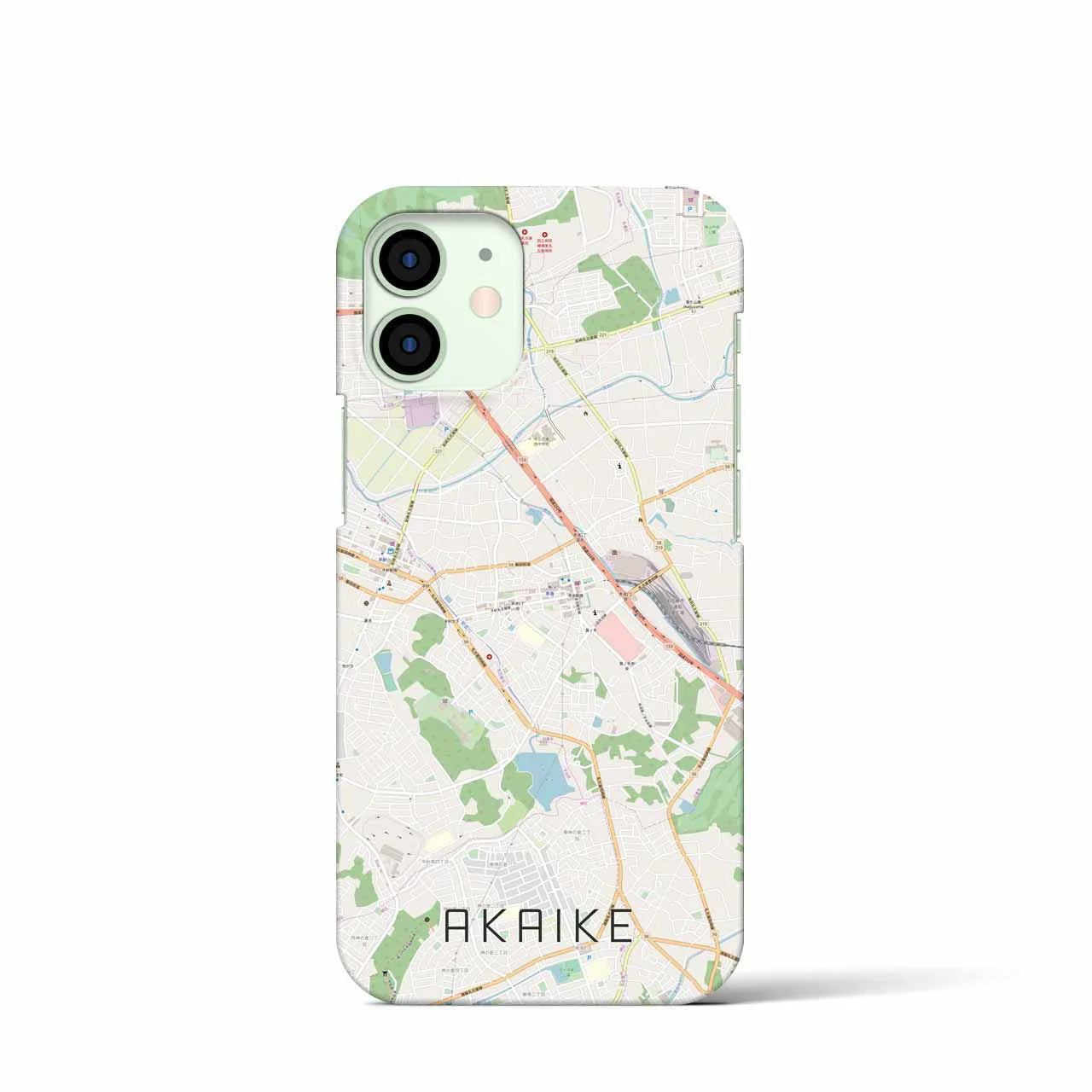 【赤池(愛知県)】地図柄iPhoneケース(バックカバータイプ)