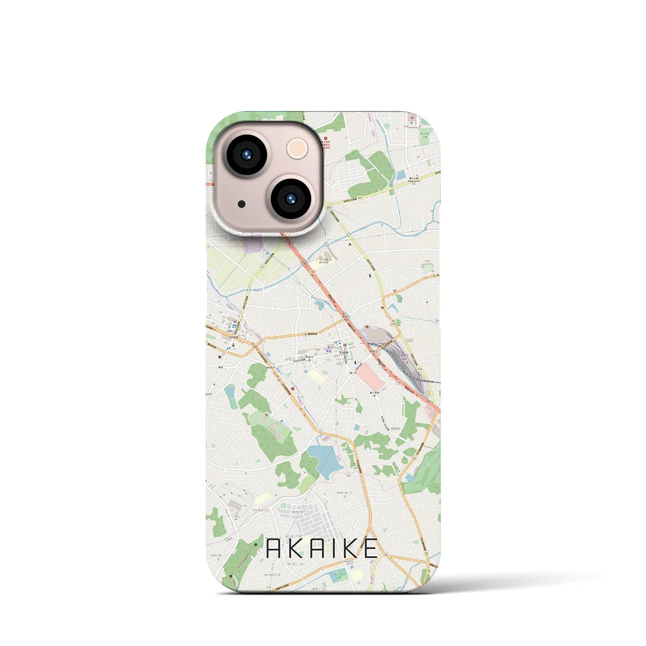 【赤池(愛知県)】地図柄iPhoneケース(バックカバータイプ)
