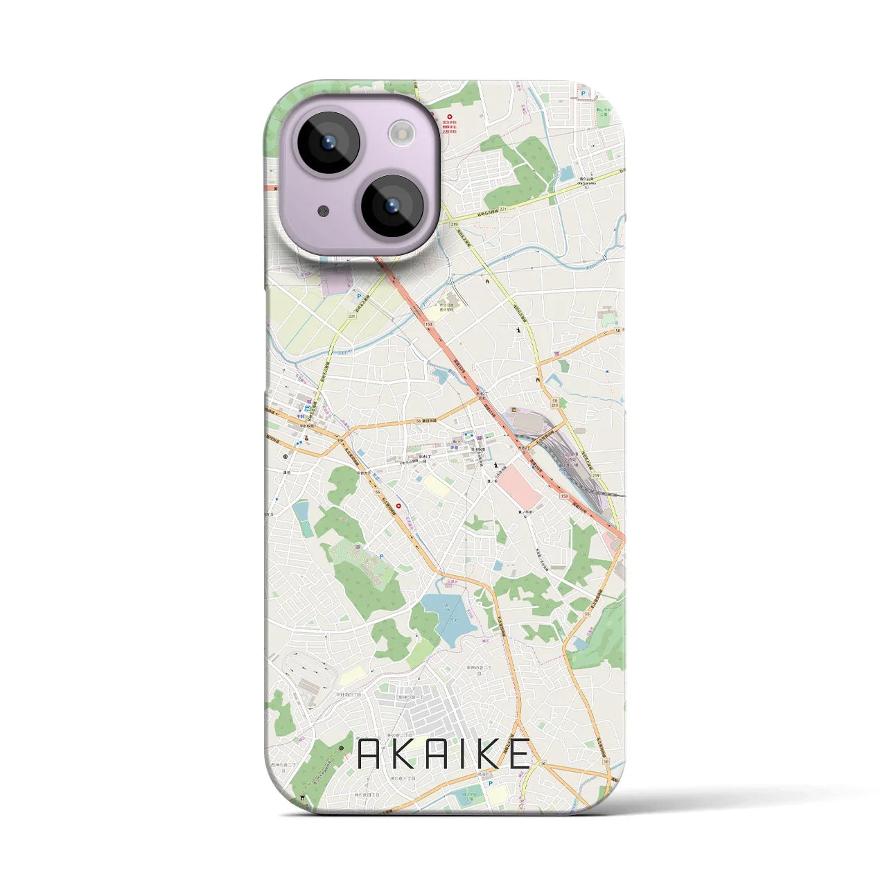 【赤池(愛知県)】地図柄iPhoneケース(バックカバータイプ)