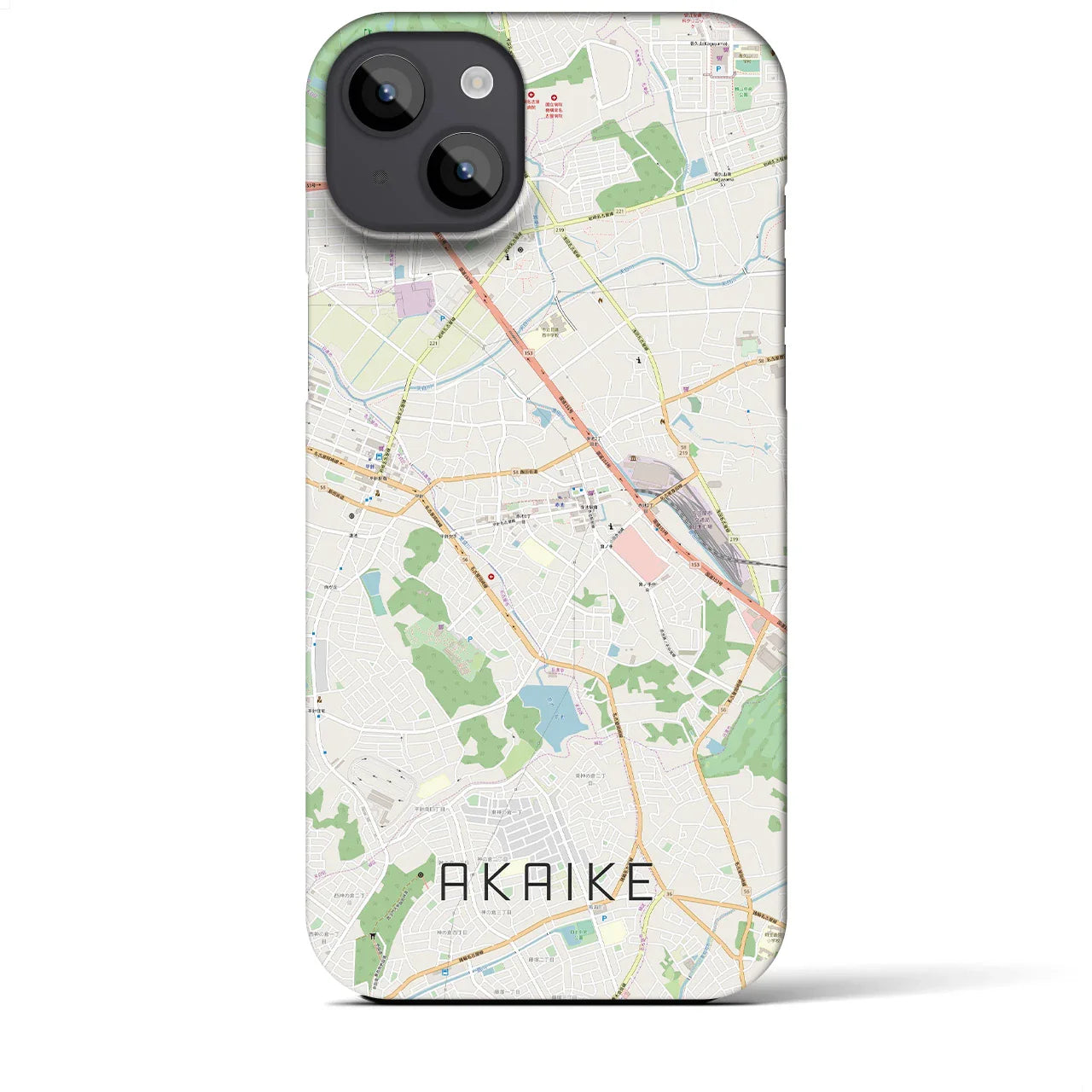 【赤池(愛知県)】地図柄iPhoneケース(バックカバータイプ)