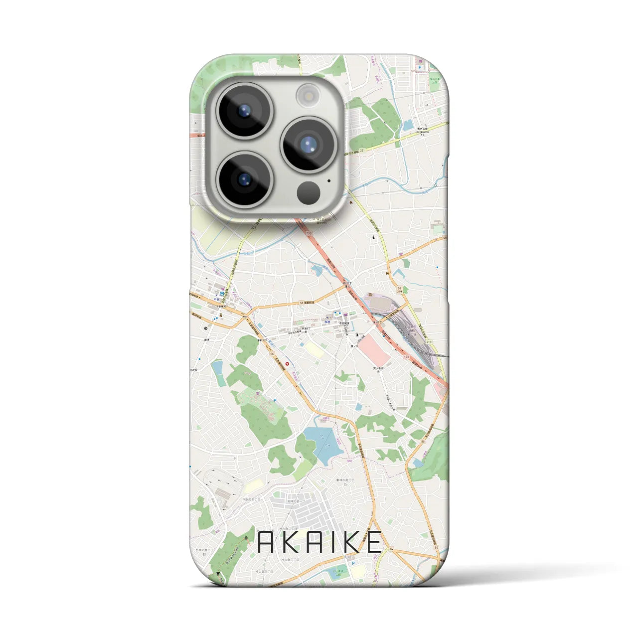 【赤池(愛知県)】地図柄iPhoneケース(バックカバータイプ)