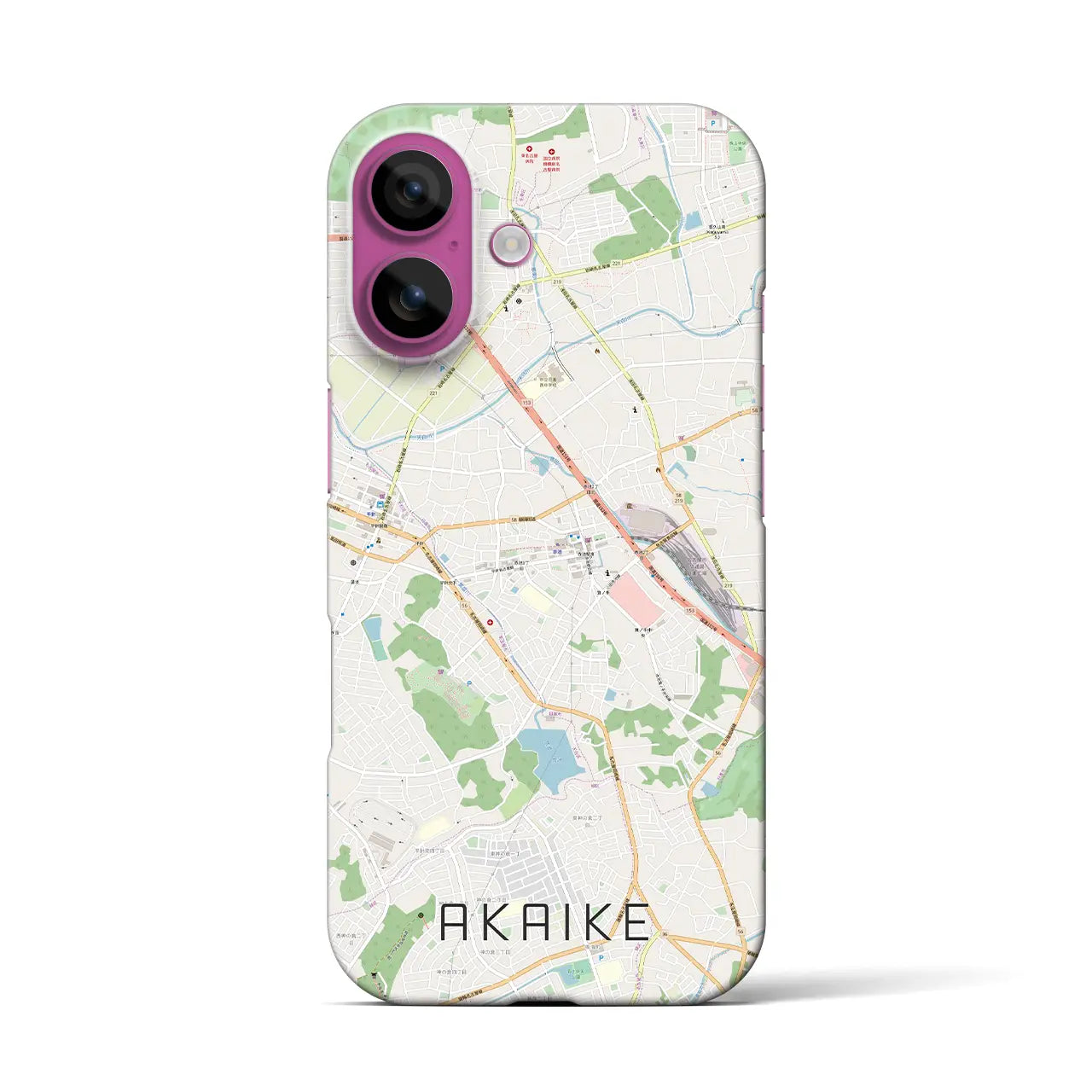 【赤池(愛知県)】地図柄iPhoneケース(バックカバータイプ)