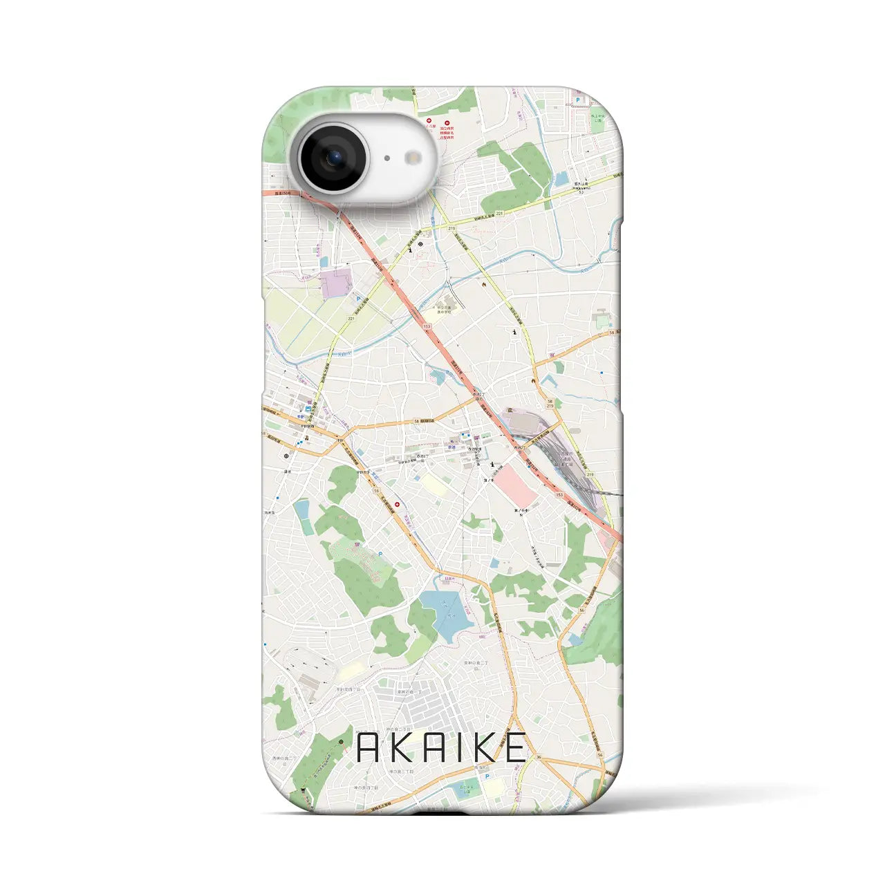 【赤池(愛知県)】地図柄iPhoneケース(バックカバータイプ)