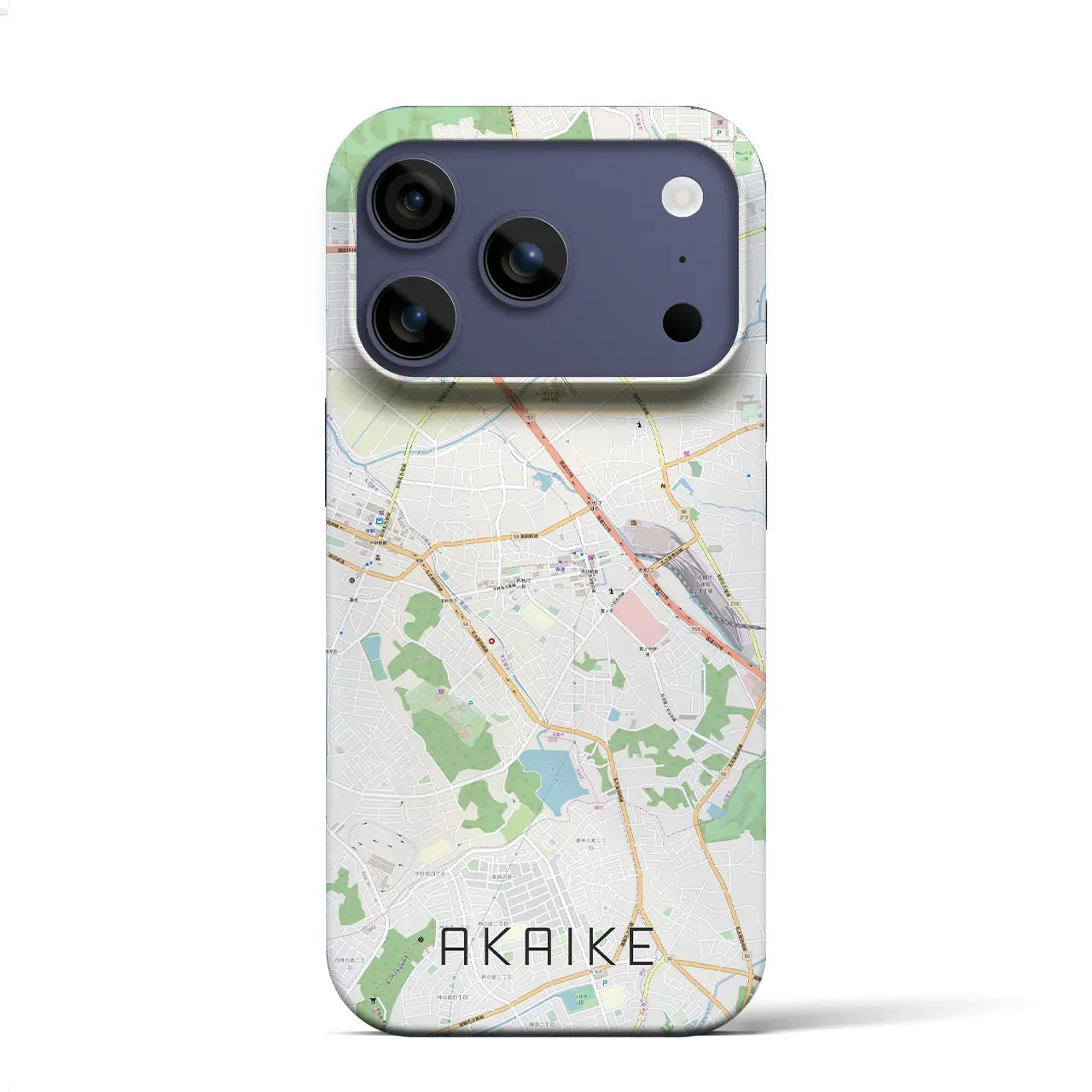 【赤池(愛知県)】地図柄iPhoneケース(バックカバータイプ)